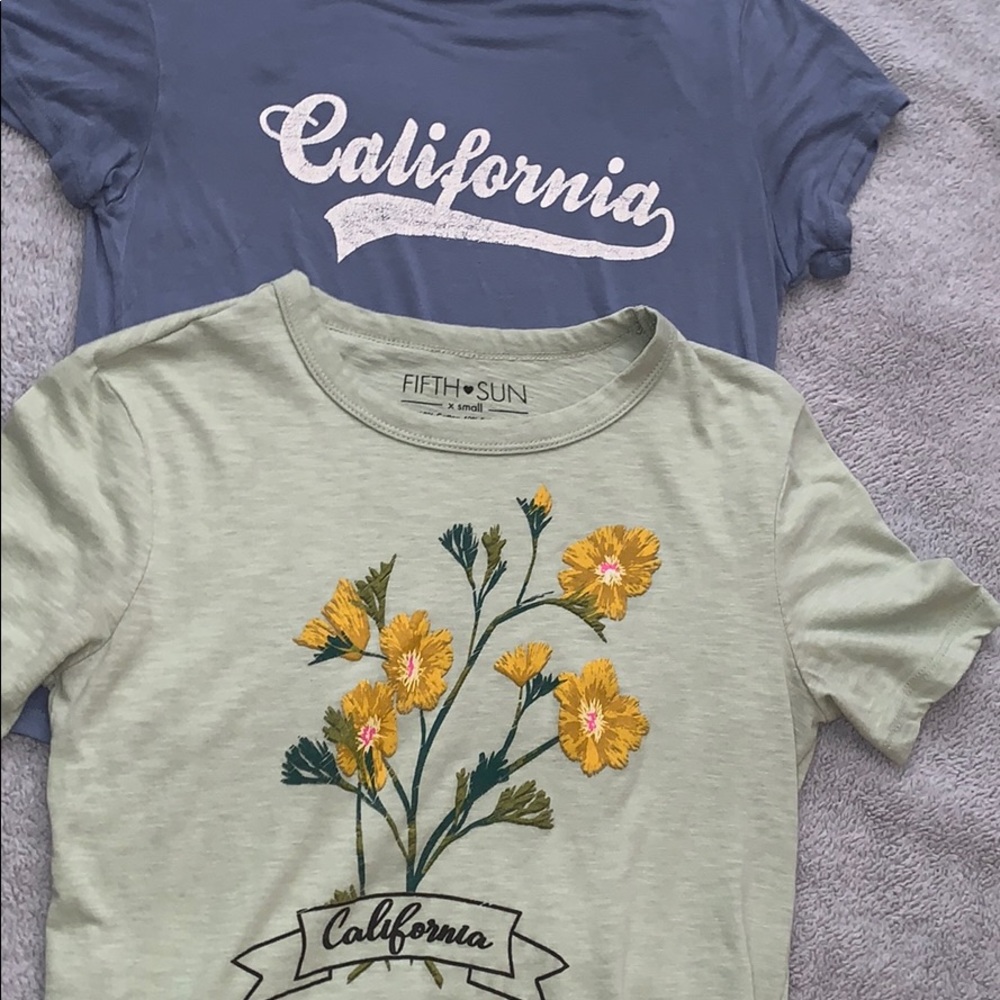 2 vintage california t shirts